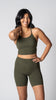 Focus Cropped Tank in Olive | Tanks | Tuff Collection