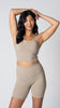 Focus Cropped Tank in Taupe | Tanks | Tuff Collection