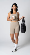 Focus Cropped Tank in Taupe - view 4