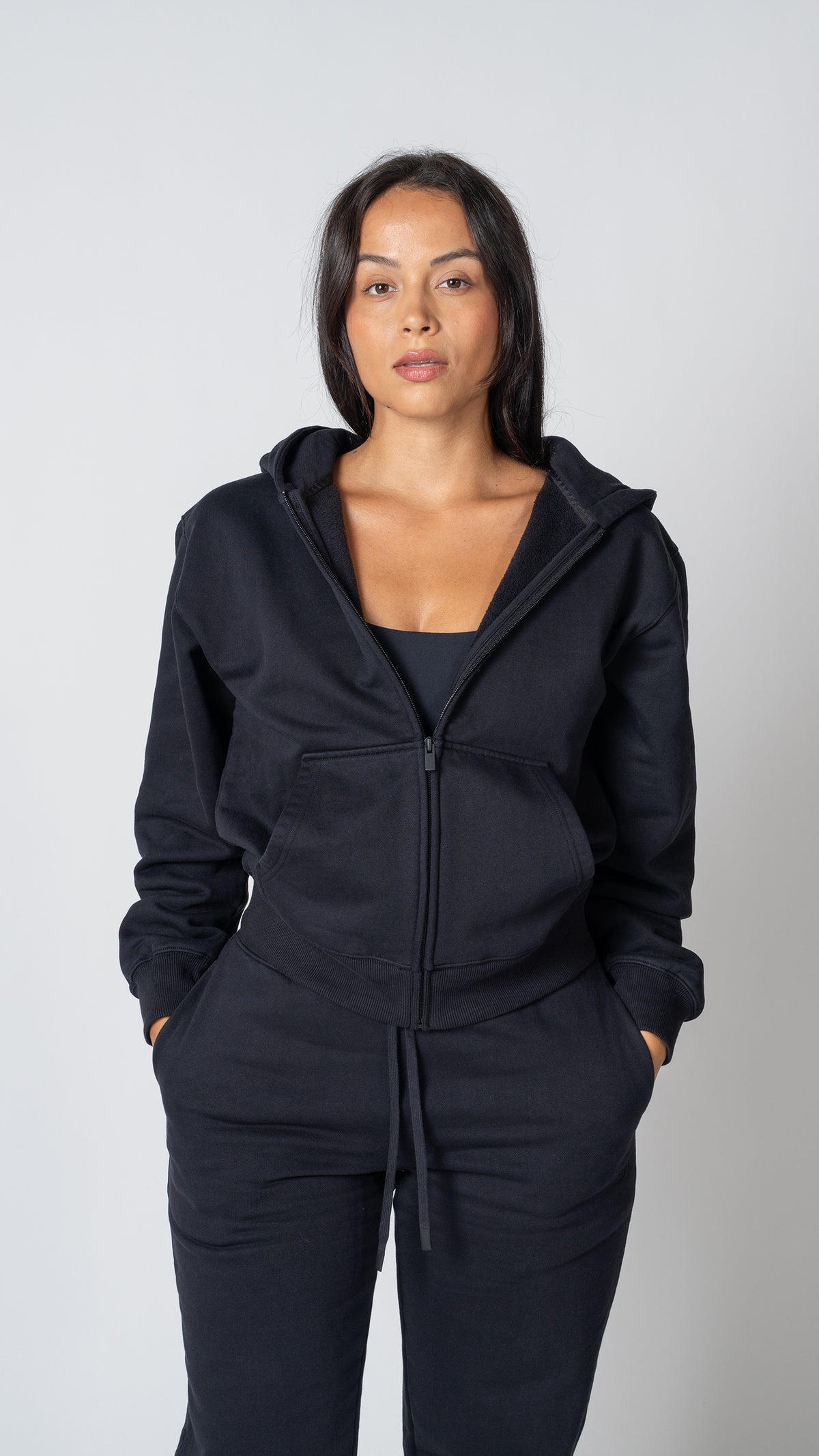 Foundation Full Zip Hoodie in Carbon Black | Hoodies | Tuff Collection