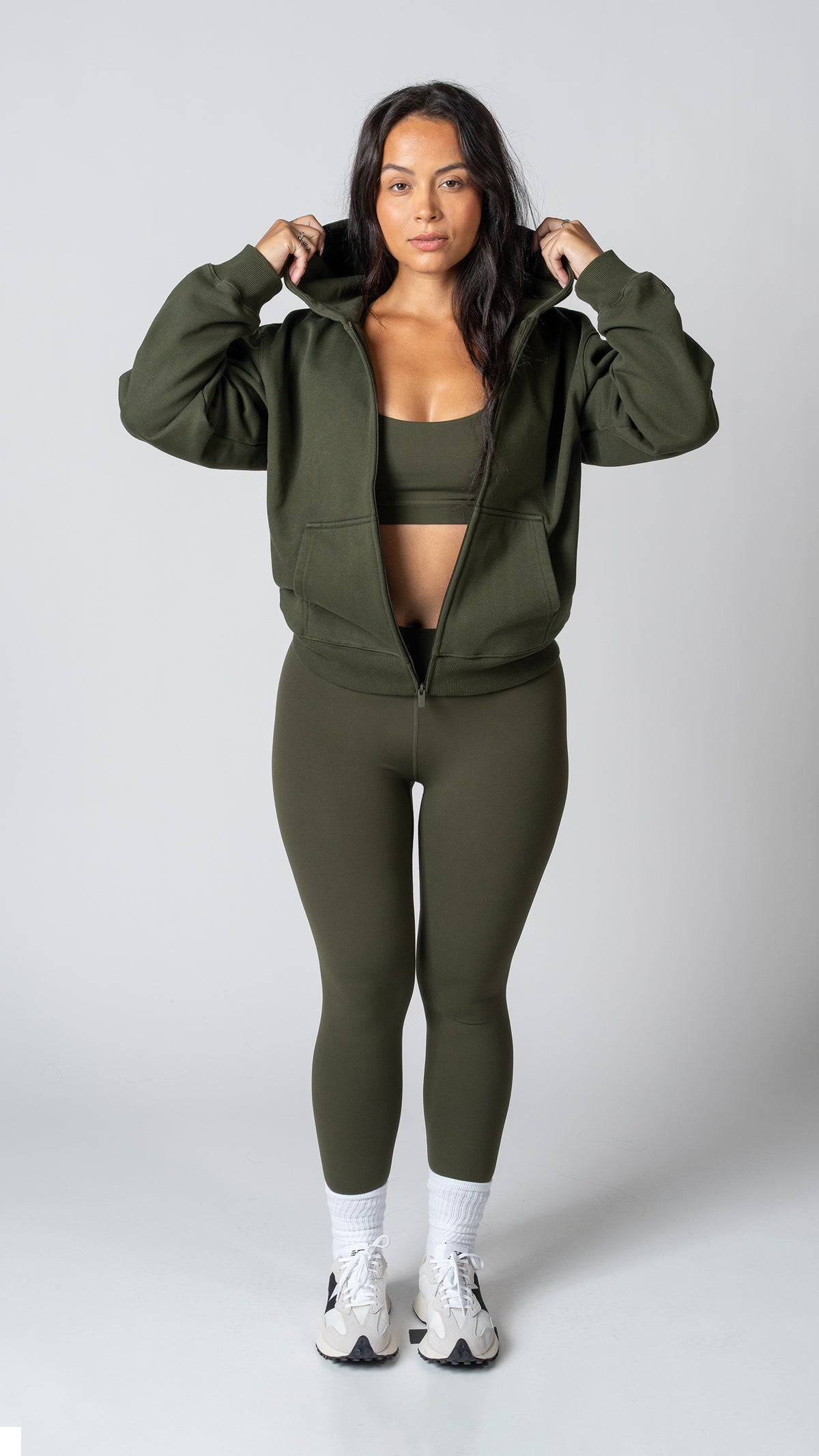 Foundation Full Zip Hoodie in Olive | Hoodies | Tuff Collection