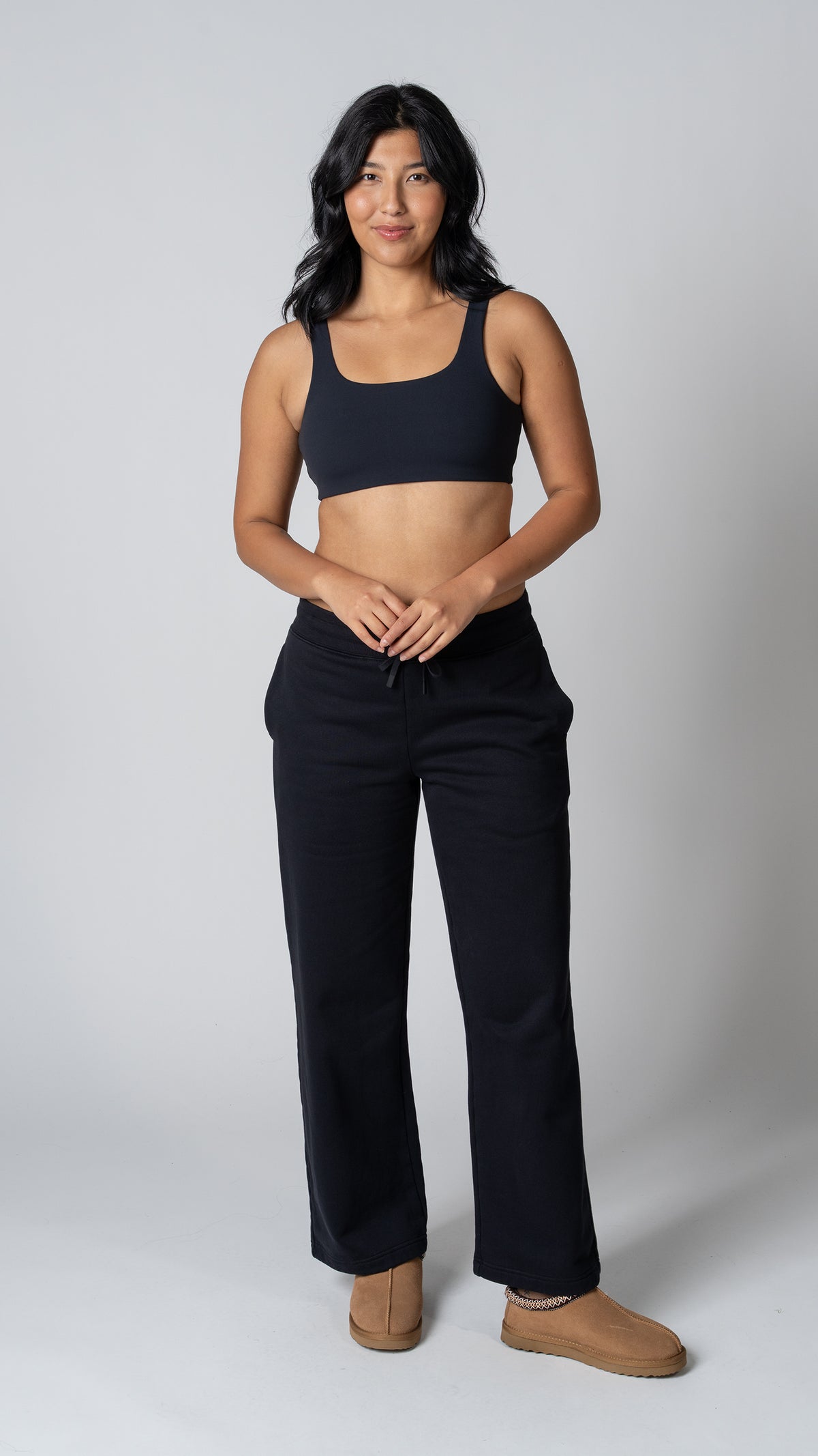 Foundation Wide Leg Sweatpant in Carbon Black | Sweatpants | Tuff Collection