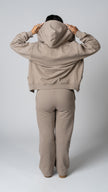 Foundation Wide Leg Sweatpant in Taupe - view 3