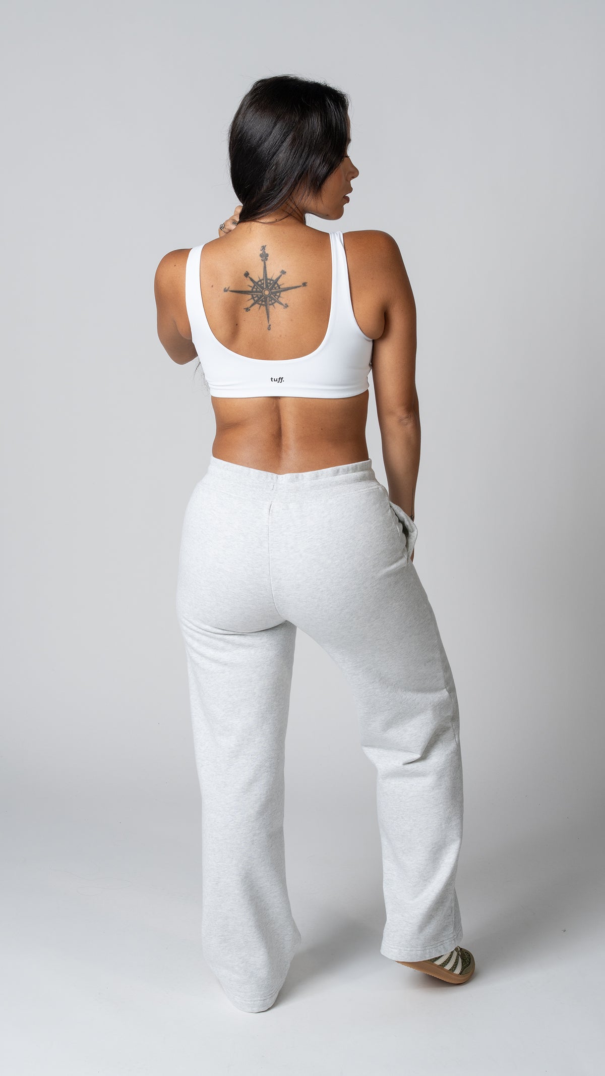 Foundation Wide Leg Sweatpant in Heather Fog Grey - view 2