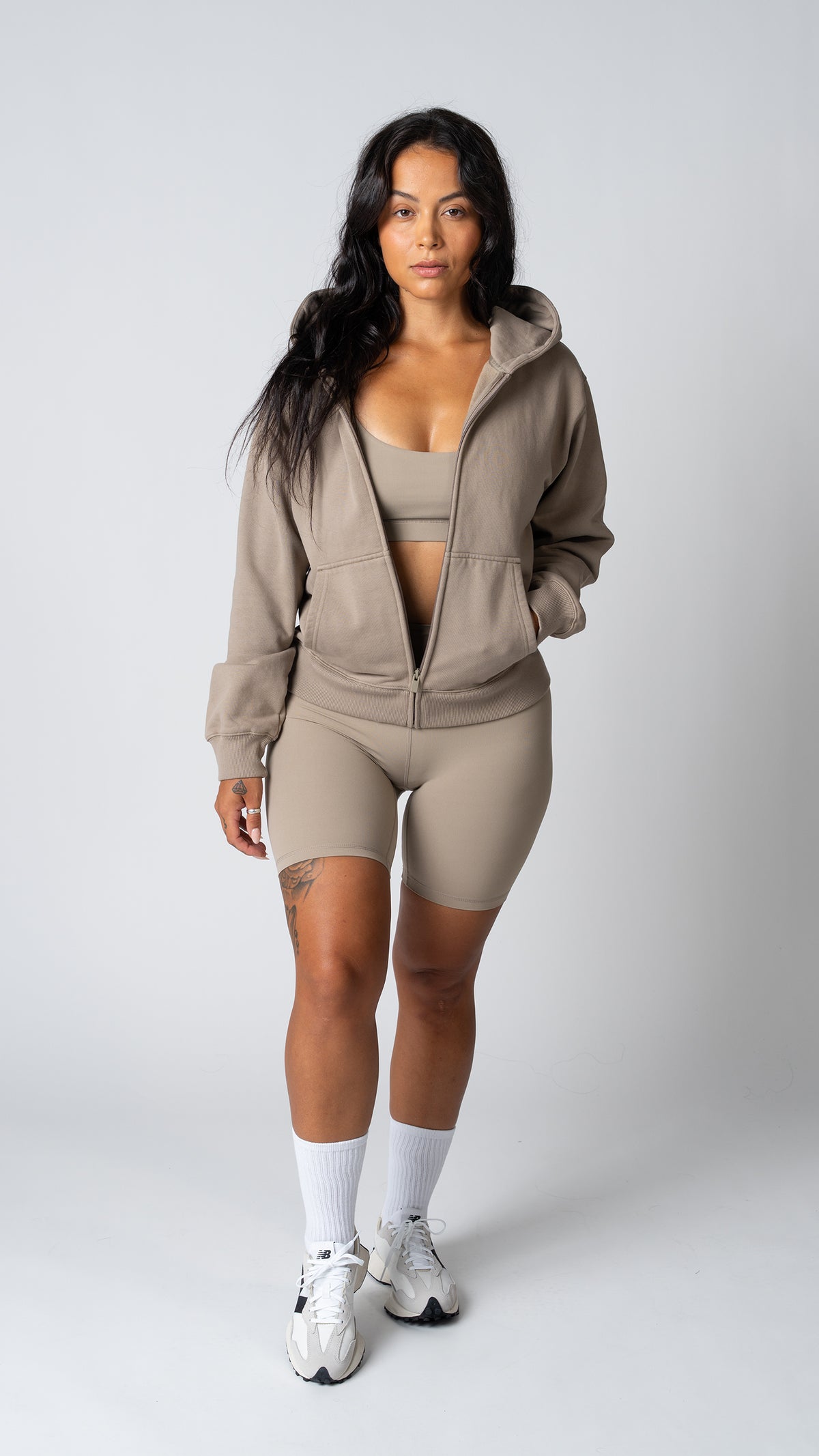 Foundation Full Zip Hoodie in Taupe | Hoodies | Tuff Collection