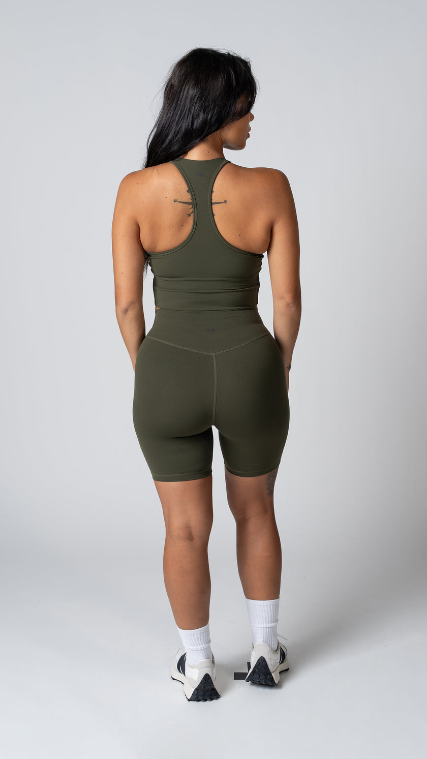 Harmony Long Line Bra in Olive - view 3