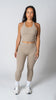 Harmony Long Line Bra in Taupe | Sports Bras | Tuff Collection