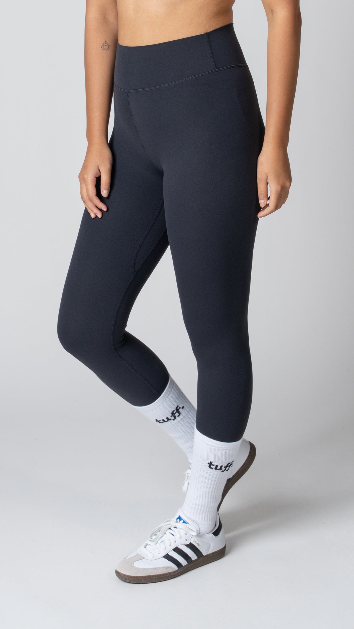 model wearing white socks