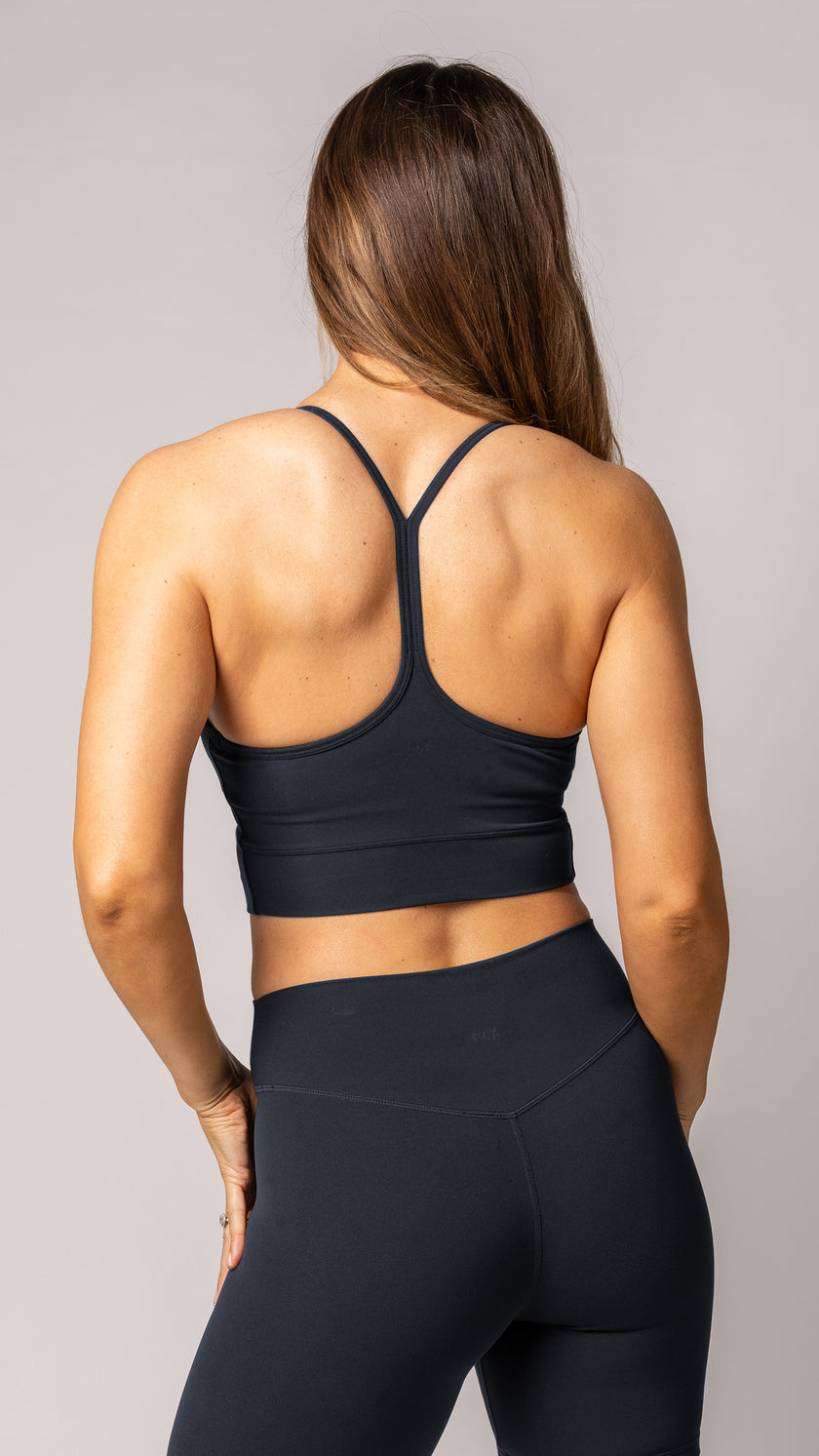 Focus Cropped Tank in Carbon Black - view 2