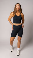 Focus Cropped Tank in Carbon Black | Tanks | Tuff Collection