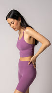 Focus Cropped Tank in Grape - view 4