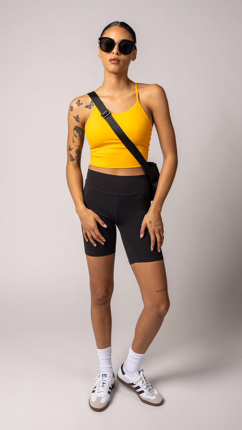 Focus Cropped Tank in Tangerine - view 4