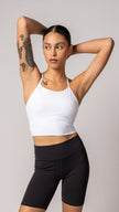 Focus Cropped Tank in White | Tanks | Tuff Collection