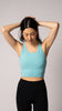 Harmony Long Line Bra in Blue Ice | Sports Bras | Tuff Collection