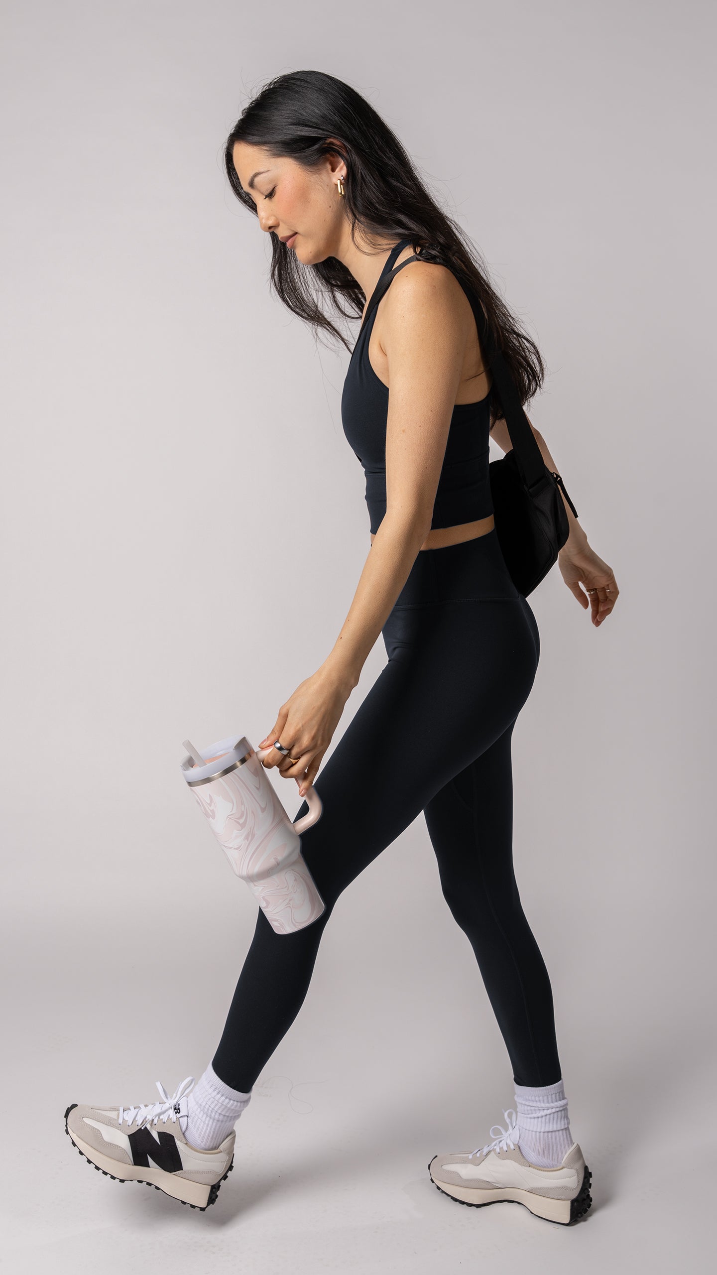 Harmony Long Line Bra in Carbon Black - view 4