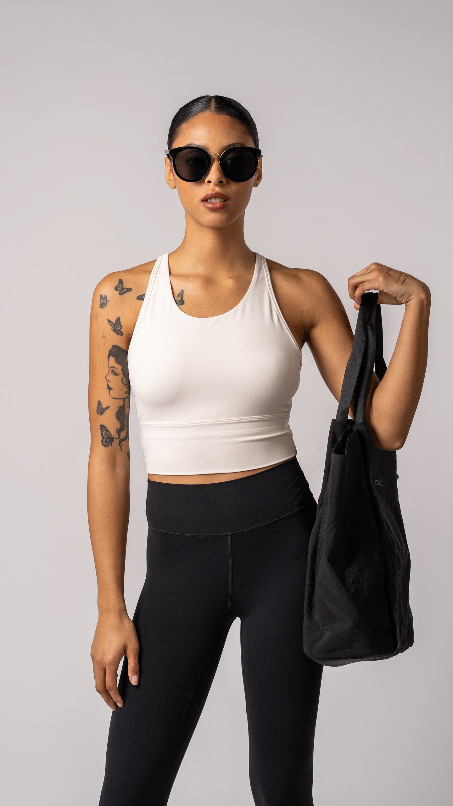 Harmony Long Line Bra in Dove - view 3