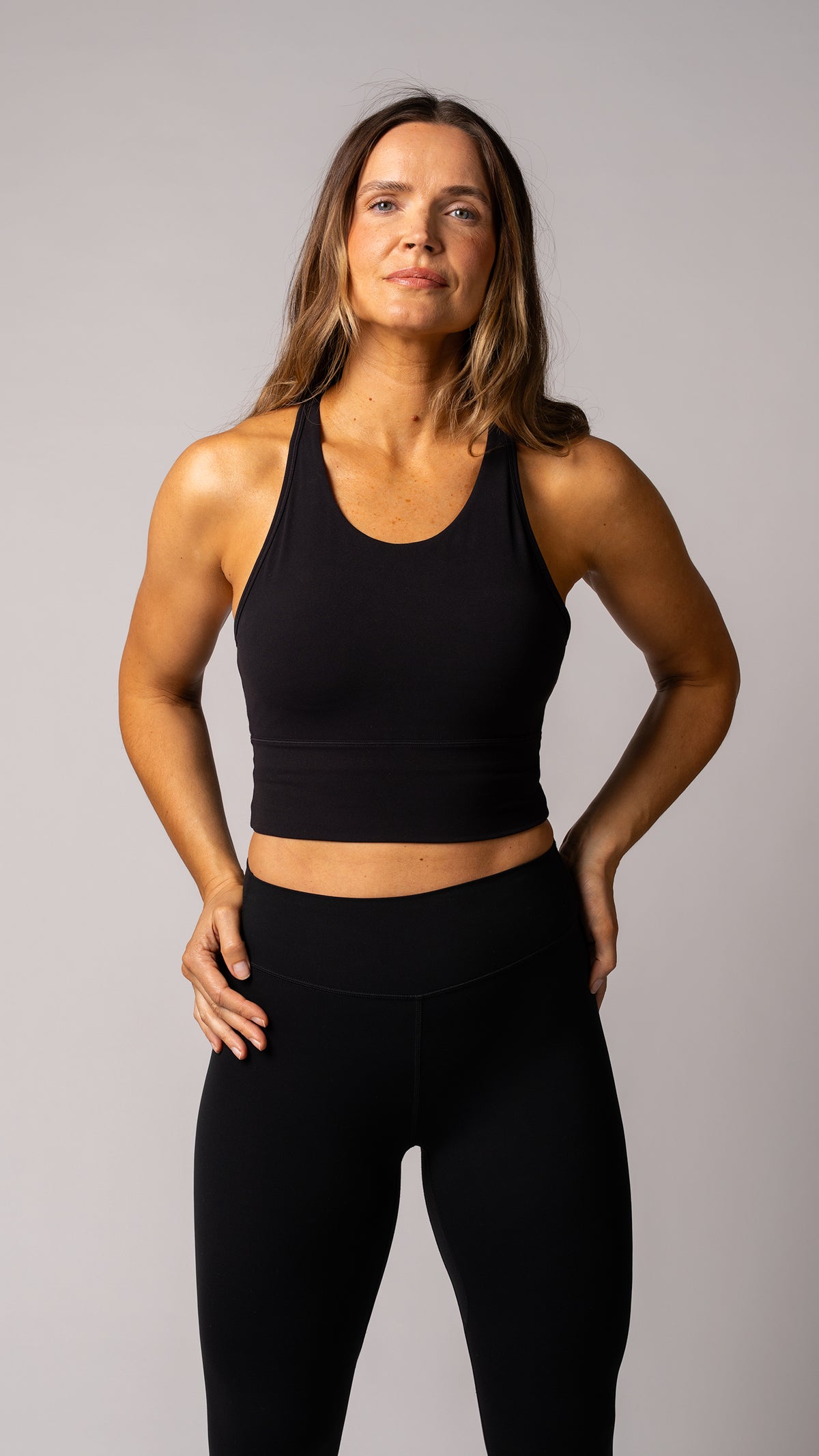 Harmony Long Line Bra in Jet | Sports Bras | Tuff Collection