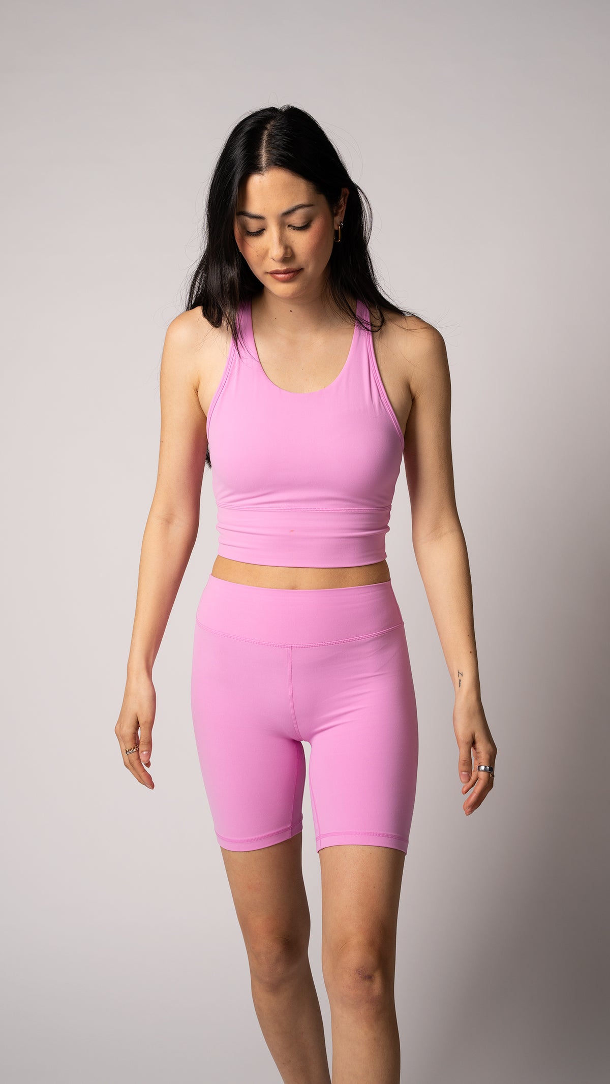 Harmony Long Line Bra in Rose Pink | Sports Bras | Tuff Collection