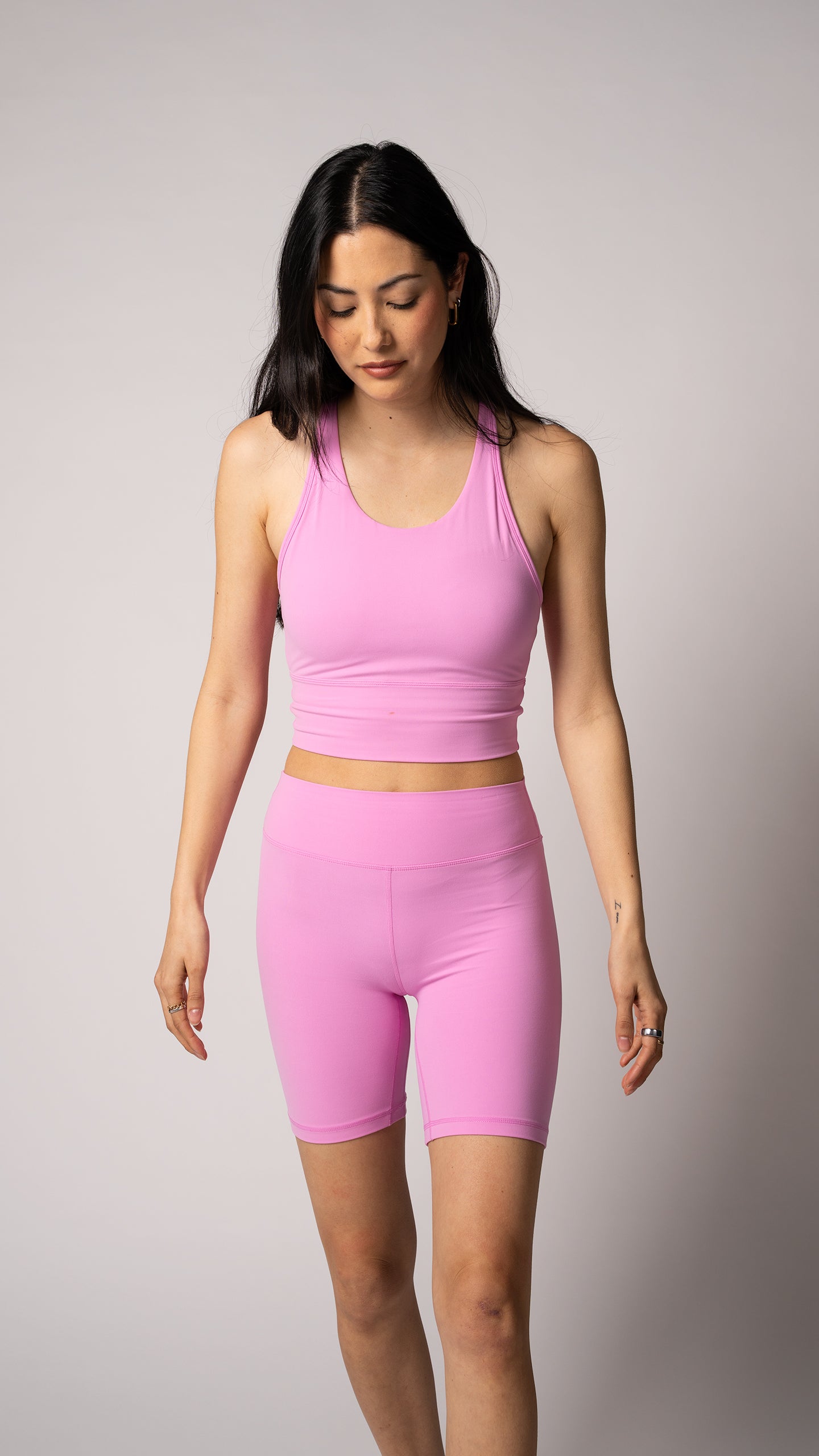 Harmony Long Line Bra in Rose Pink | Sports Bras | Tuff Collection