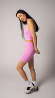 Harmony Long Line Bra in Rose Pink - view 4