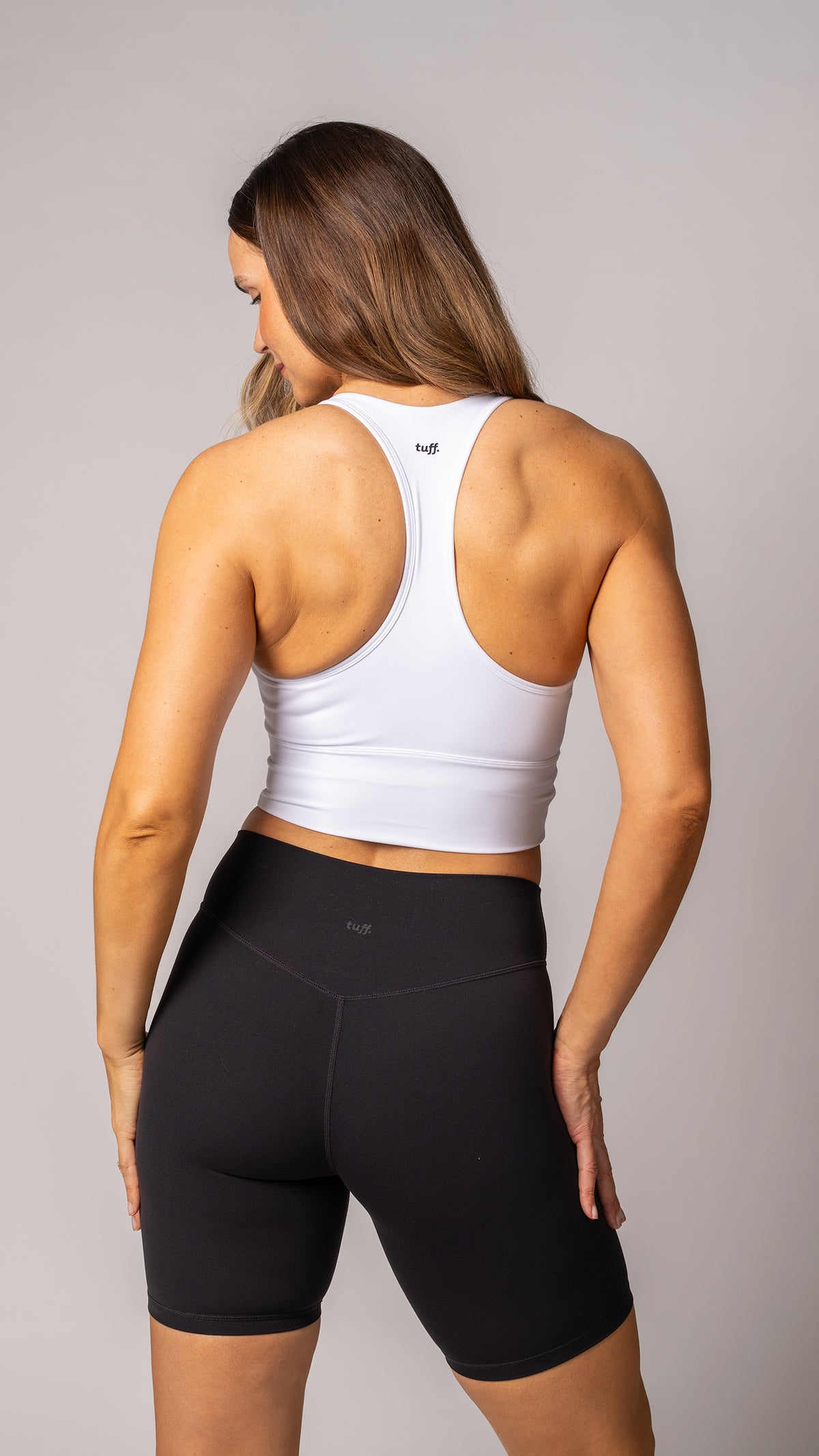 Harmony Long Line Bra in White - view 2