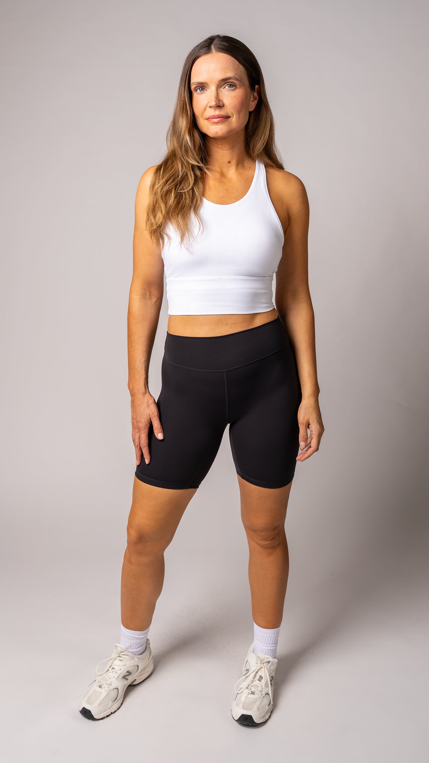 Harmony Long Line Bra in White - view 4