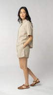 Isla Short Sleeve Button Up Shirt - Linen