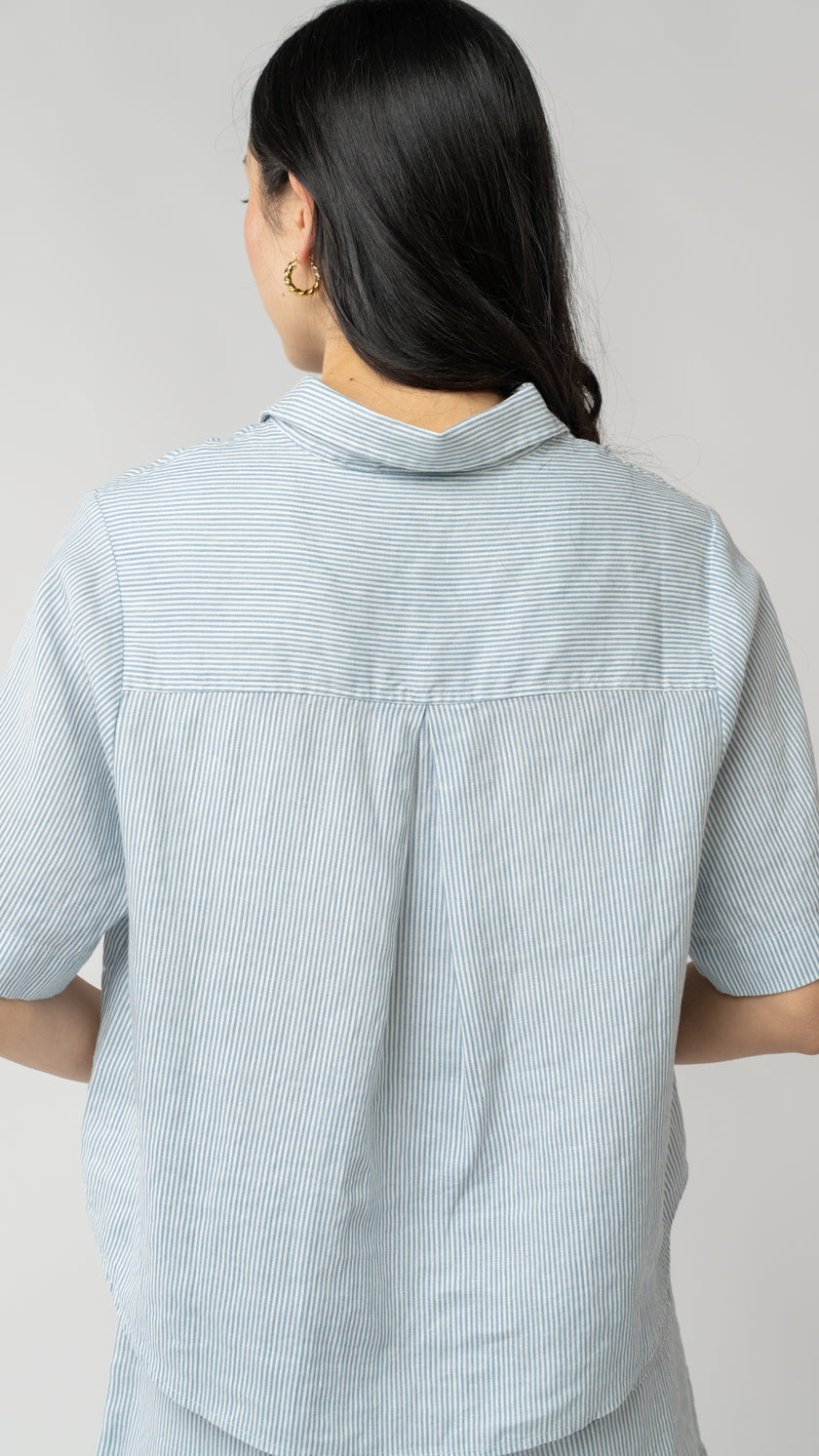 Isla Short Sleeve Button Up Shirt - Linen