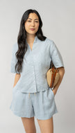 Isla Short Sleeve Button Up Shirt - Linen