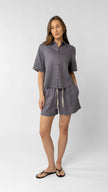 Isla Short Sleeve Button Up Shirt - Linen