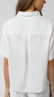 Isla Short Sleeve Button Up Shirt - Linen