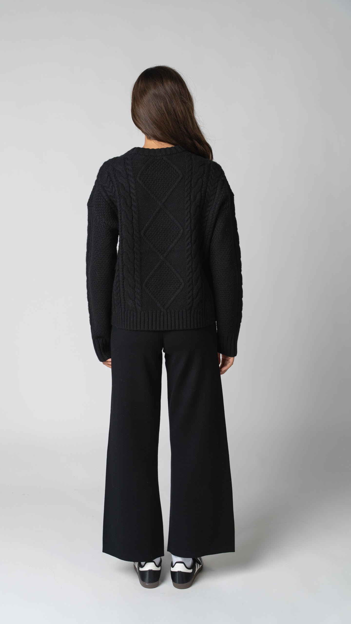 Isabelle Cable Knit Merino Wool Sweater