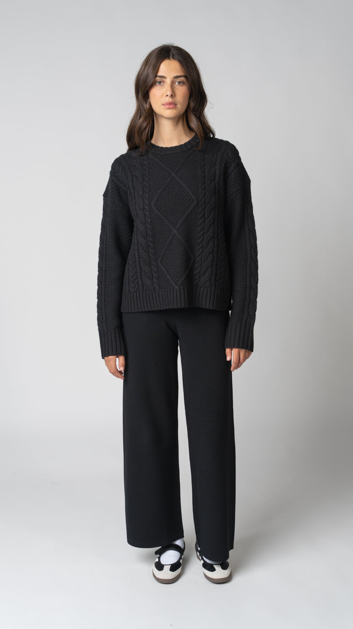 Isabelle Cable Knit Merino Wool Sweater
