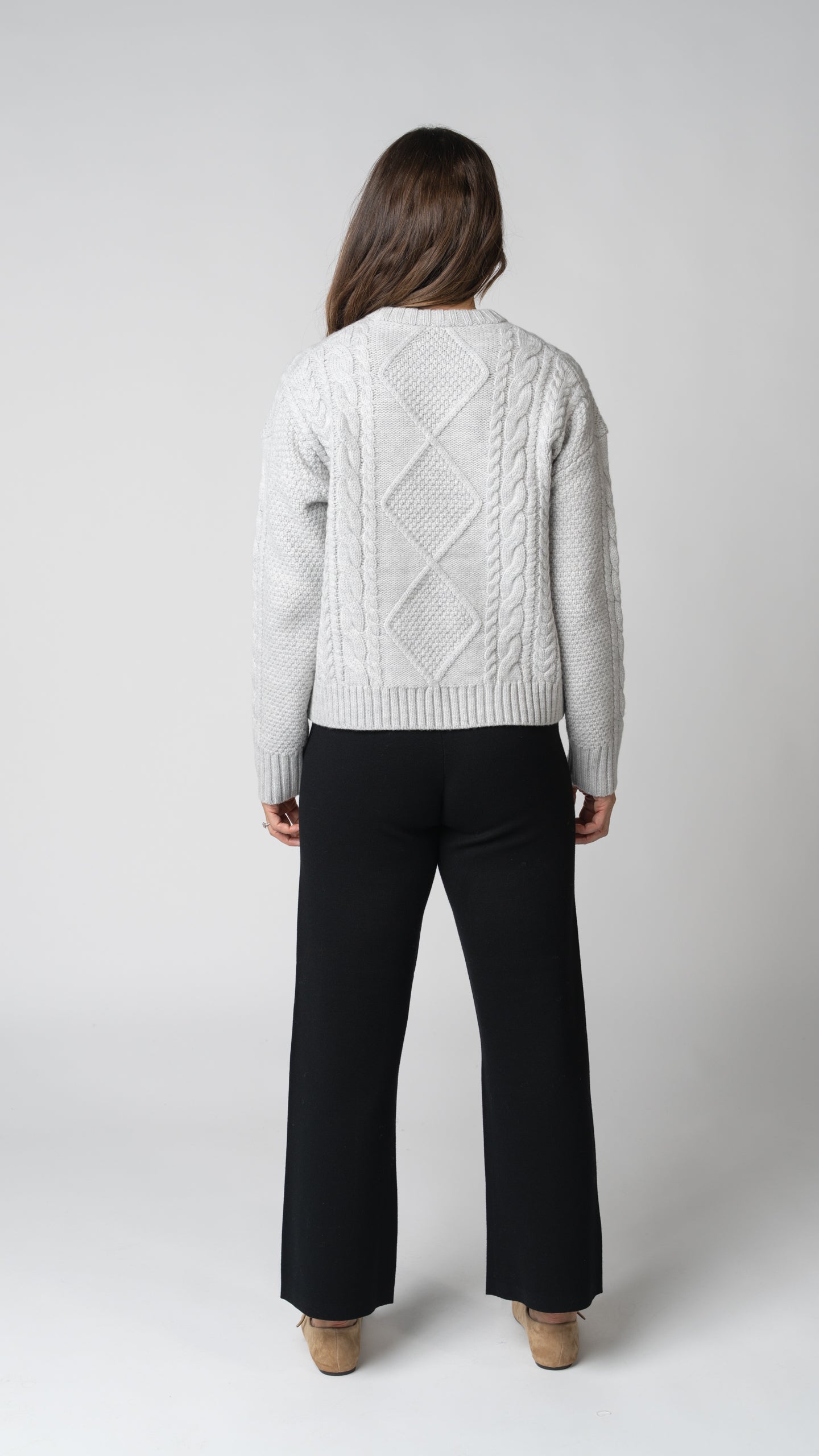 Isabelle Cable Knit Merino Wool Sweater
