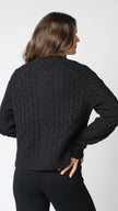 Margot Cable Knit Merino Wool Cardigan