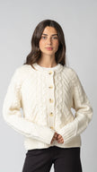 Margot Cable Knit Merino Wool Cardigan