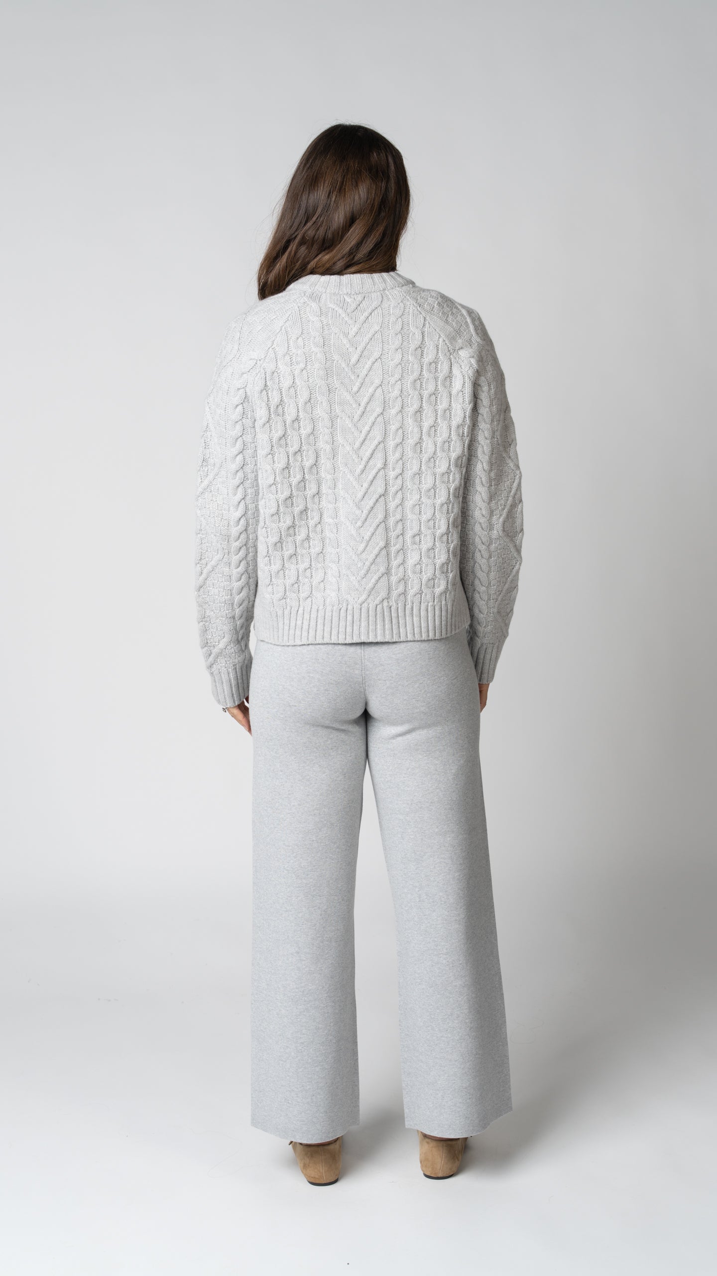 Margot Cable Knit Merino Wool Cardigan