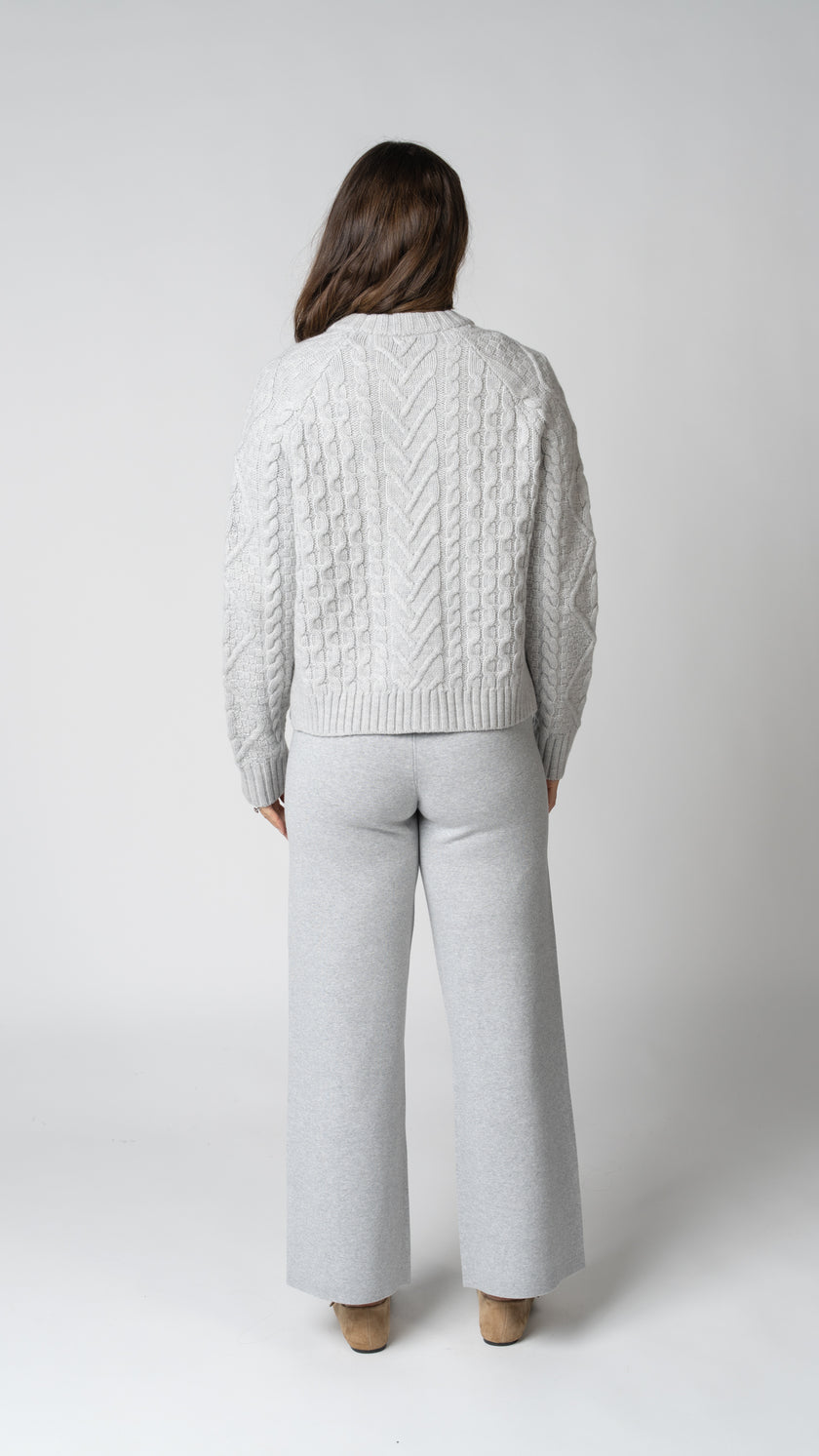 Margot Cable Knit Merino Wool Cardigan