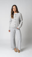 Margot Cable Knit Merino Wool Cardigan