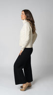 Nadia Cable Knit Merino Wool 1/2 Zip