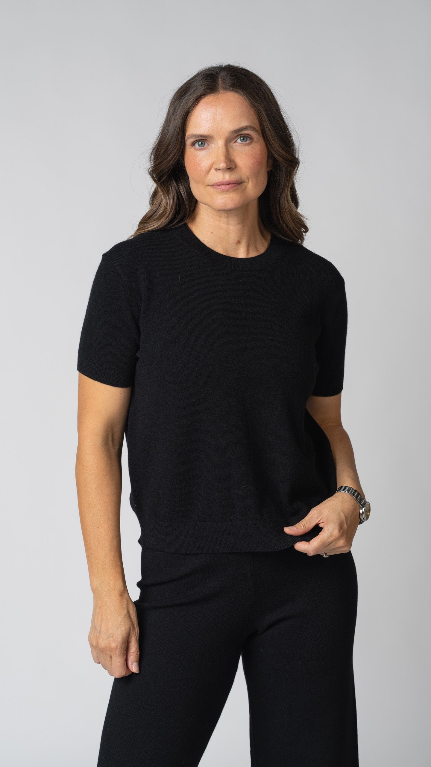 Mara Merino Cashmere Short Sleeve Sweater