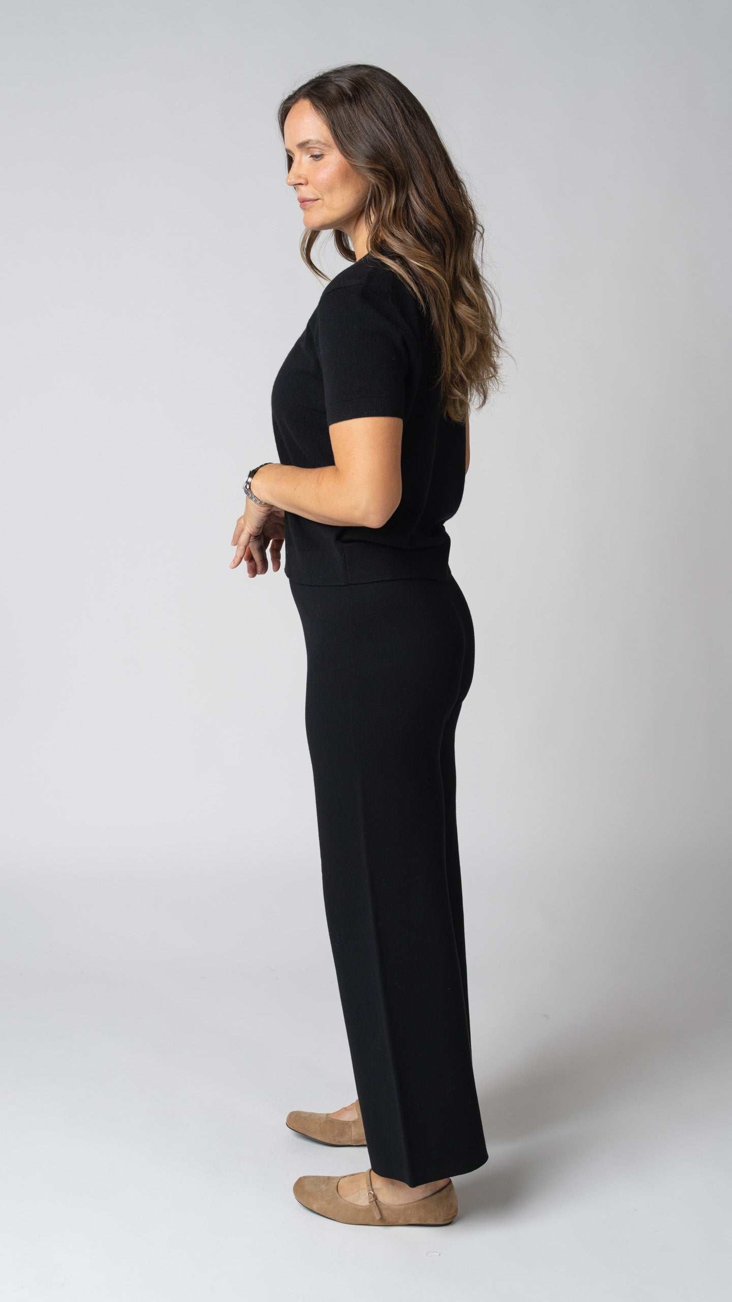 Mara Merino Cashmere Short Sleeve Sweater