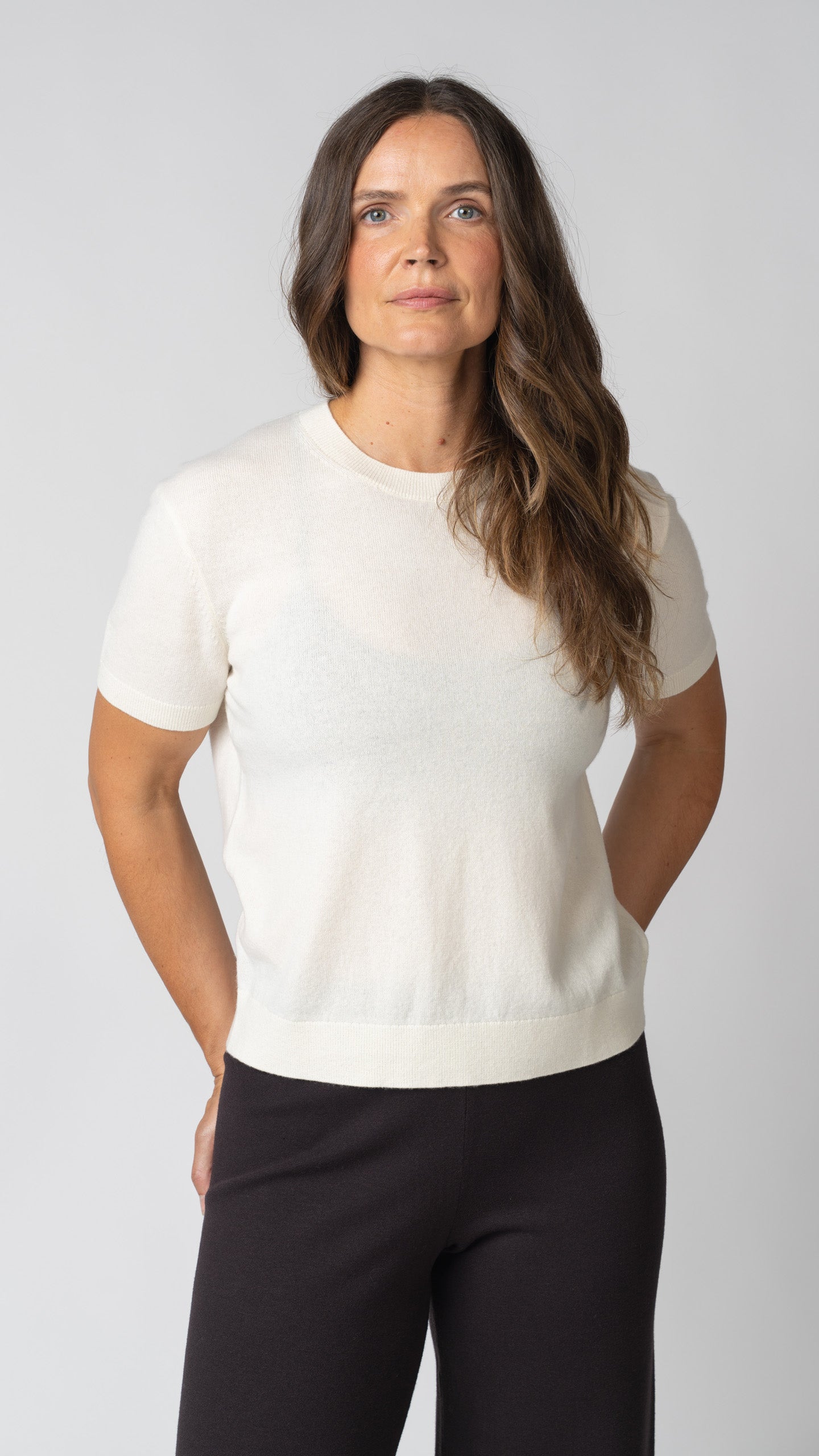 Mara Merino Cashmere Short Sleeve Sweater