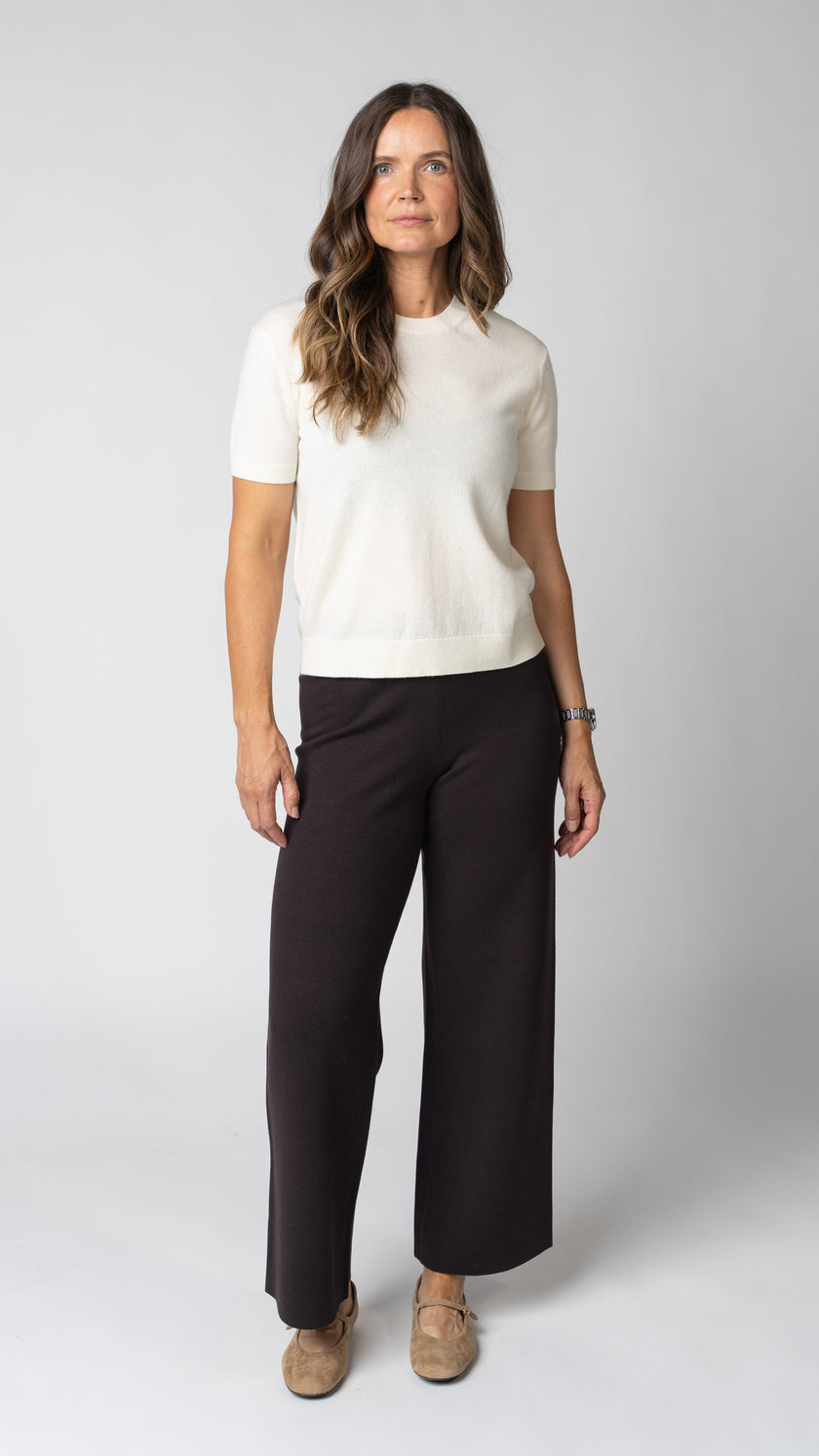 Mara Merino Cashmere Short Sleeve Sweater