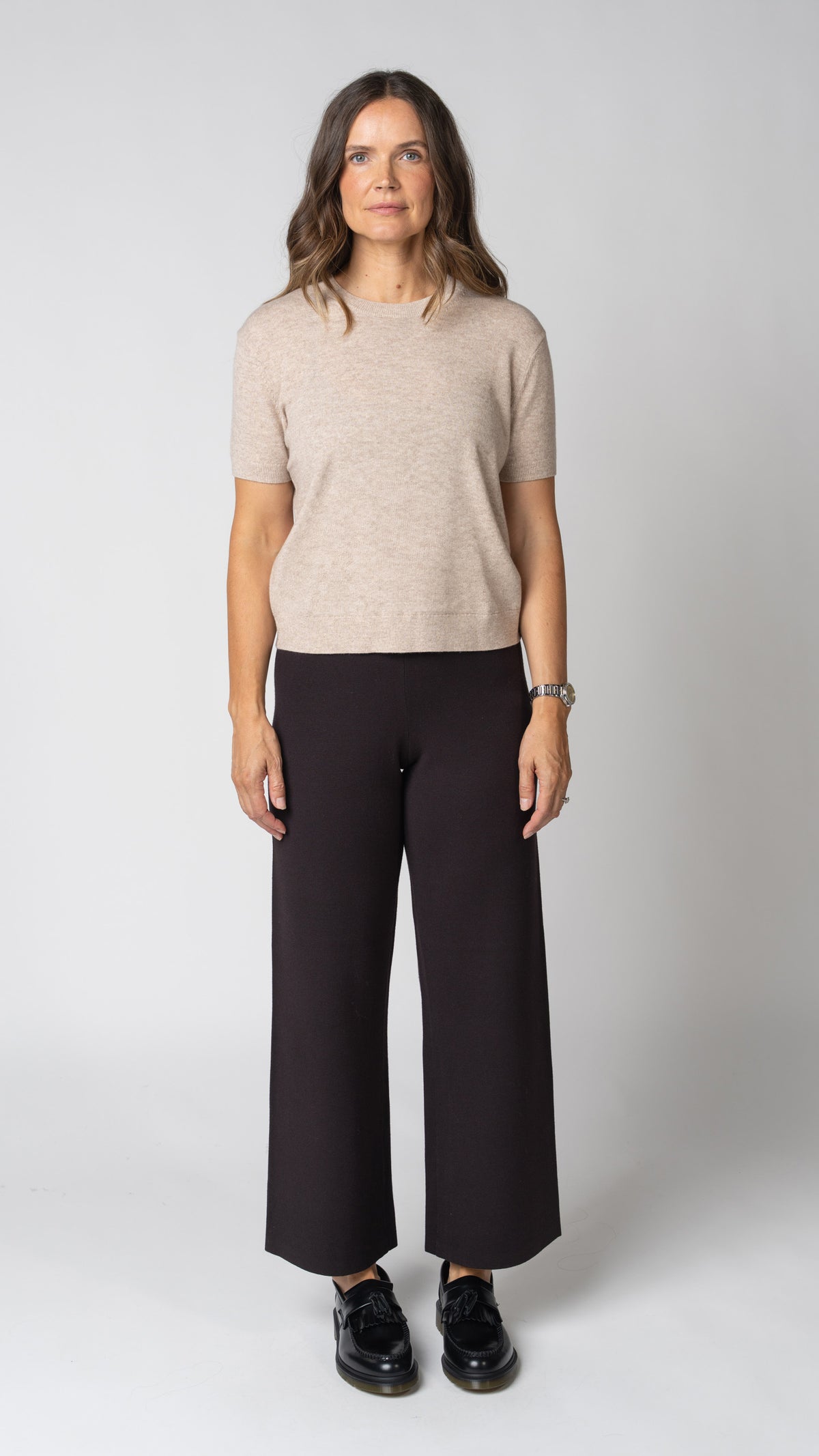 Mara Merino Cashmere Short Sleeve Sweater